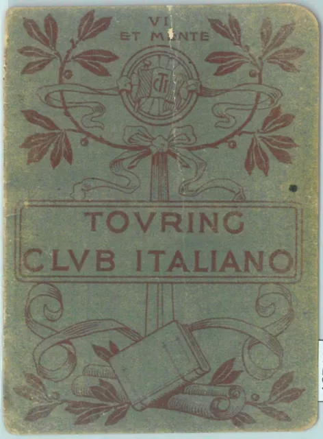 87257 -  DOCUMENTO D'EPOCA: Tessera TOURING CLUB ITALIANO Milano Suzzara