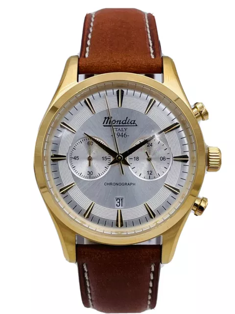 Orologio Mondia Italy Crono 1946 40mm Placcato Mi801PLM/290 Scontatissimo Nuovo