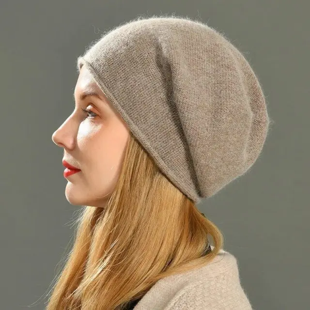 Winter Warm Bonnet Slouch Beanies Skullies Cashmere Wool Knit Hat Outdoor Womens