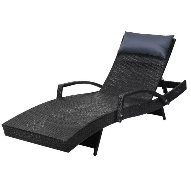 Gardeon Outdoor Sun Lounge Furniture Day Bed Lounger Wicker Pillow Sofa Set