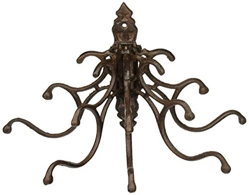 Victorian Folding Coat Hat Rack 5 Prong Swivel HookÂ 5 Hooks ~ 3 Hooks on each