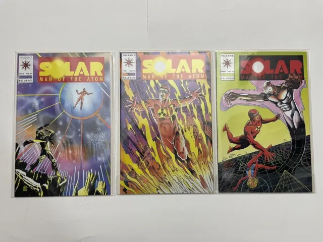 Solar Man of the Atom lot of 3 #14, 18 & 19 Valiant Comics 1992 VF/NM