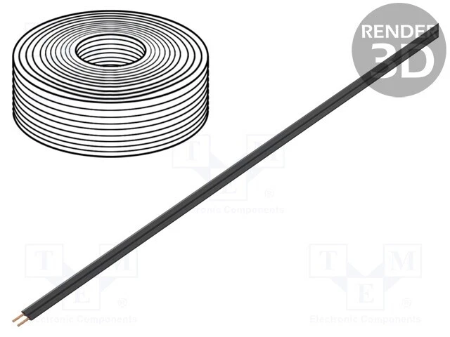2x0, 08mm2 Noir Line Lautsprecherleitungen Liyz Cu PVC