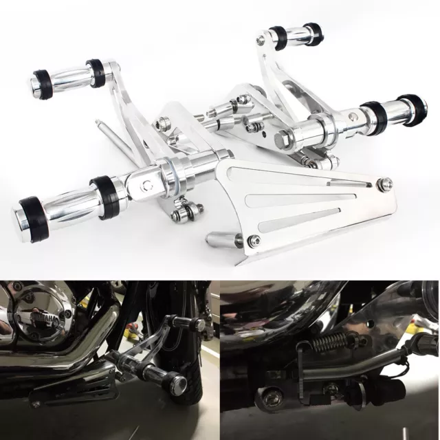 Polished Forward Controls Footpegs For YAMAHA XVS1100 Drag Star  Classic Custom