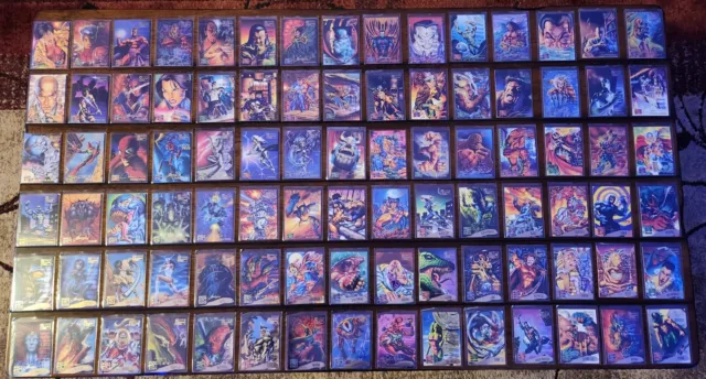 1995 Marvel Masterpieces Emotion Set 1-150 Plus Mirage 1-2 Plus Holoflash 1-8