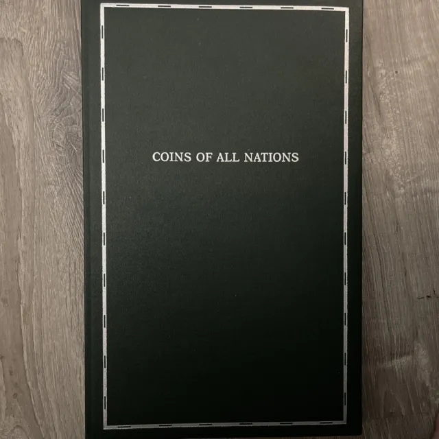 Coins Of All Nations 1 volume 75 Coins & Stamps Franklin Mint with info Cards