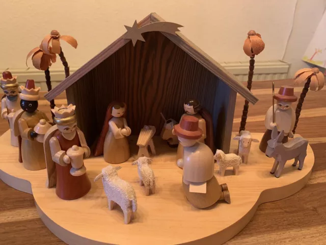 Krippe Christi Geburt Weihnachten Original Seiffen Erzgebirge