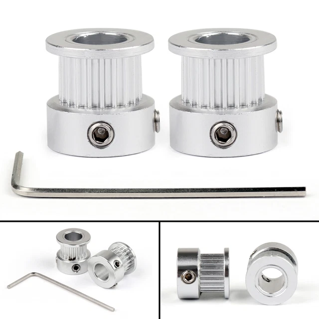 20 Zähne Riemenscheibe 20T MXL Timing Riemenscheibe – Aluminium, 6/10mm Breite, Bohrung 4/5/6,35/8mm Für 3D-Drucker & Maschinenbau