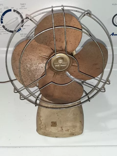 [A14] --- Vintage Knapp Monarch Electric Jack Frost Table Fan - Works