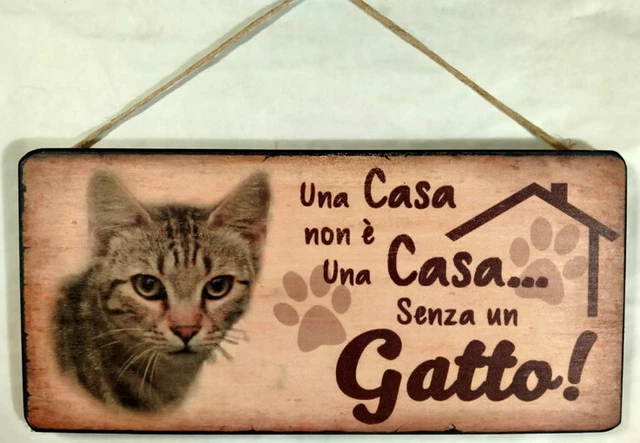 CARTELLO SEGNALETICO - ATTENTI AI CANI MA ANCHE IL GATTO è POCO