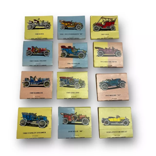 1977 Ohio Match Company Matchbooks Antique Cars