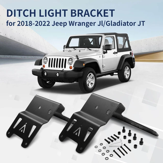 Custom Ditch LED Light Mount Bracket for Jeep Gladiator JT Wrangler JL 2018-2022