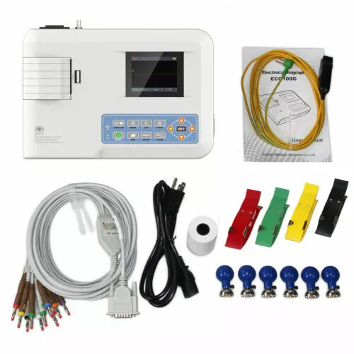 ECG/EKG Machine Digital One Channel 12 lead Electrocardiograph CONTEC ECG100G CE