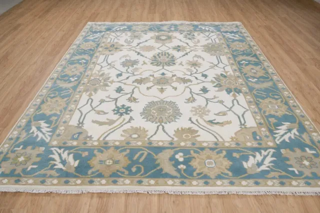 New Turkish Oushak Hand Knotted 100% Wool Rug Living Area Rug Size 9x12