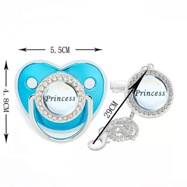 Dummy Baby Bling Gift Silicone Infant Nipple Rhinestone Pacifier Baby Shower 3