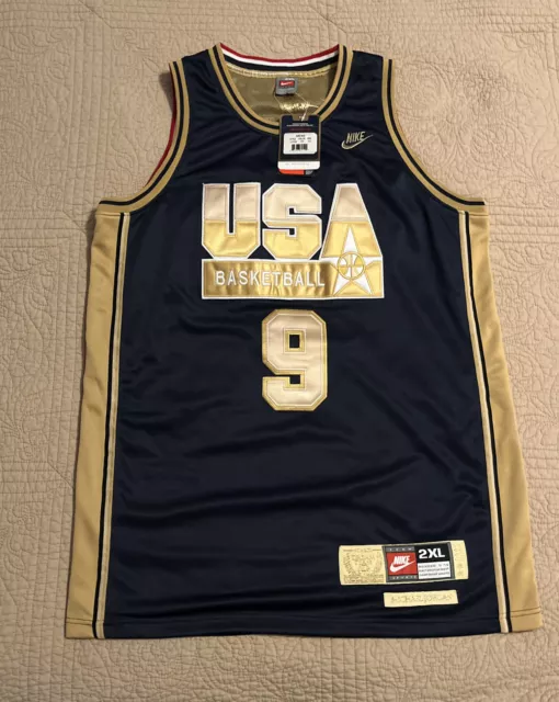 Michael Jordan White / Gold Dream Team 92 USA Olympic jersey XLG XL XLarge  NWT