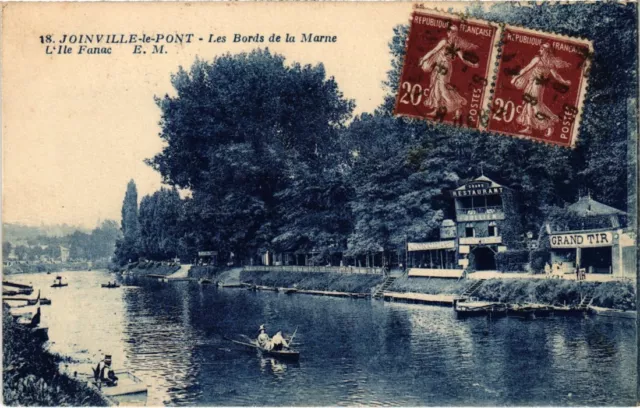 CPA Joinville Les bords de la Marne Ile Fanac (1347949)