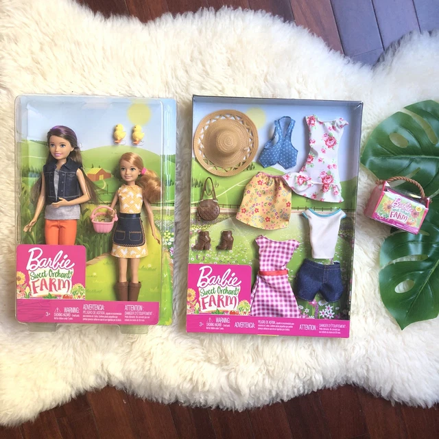 Barbie Sweet Orchard Farm Skipper and Stacie Dolls & Basket 