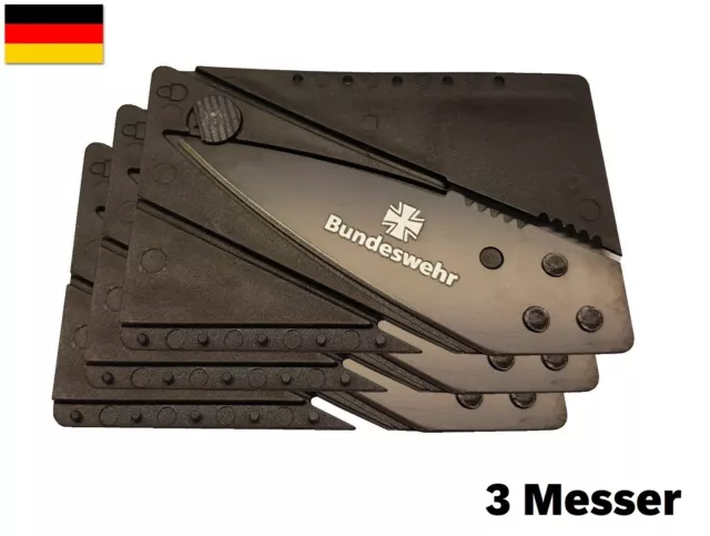 ★ DE Bundeswehr Marine Luftwaffe Kreditkartenmesser Taschenmesser Klappmesser  ★