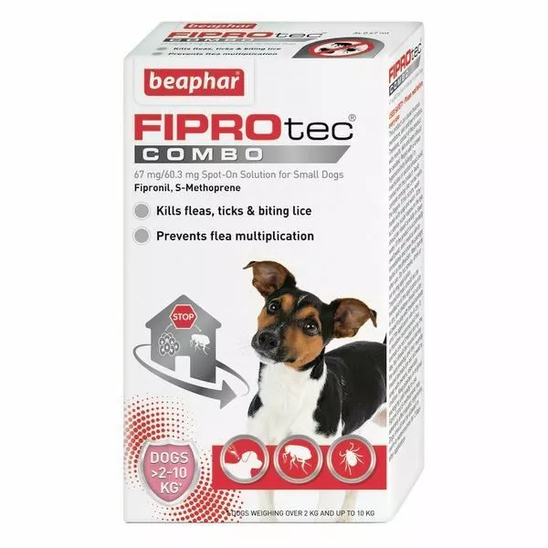 Beaphar Fiprotec Combo Puces & Tique Spot On pour Petits Chiens Poux Soin Chiot