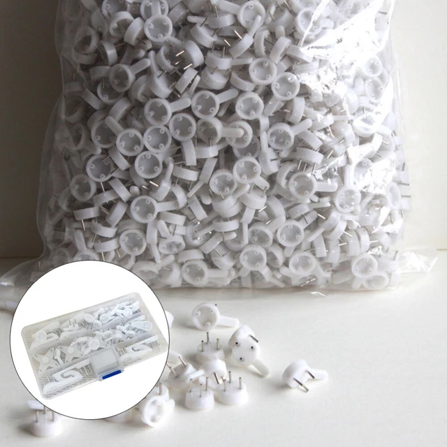 Accroche Pour Tableau Swpeet 60 Pcs Heavy Duty Grande Bague Large D Forme à Ongles Non-trace Cadre Photo Cintres Double Trou Avec Vis, Pour Décoration De La Maison, Cadre Support Cadre Mural