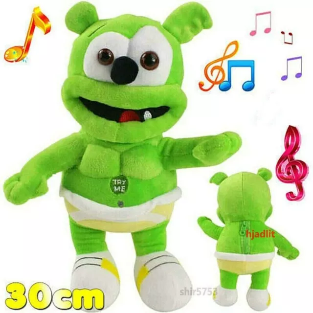 Singing I AM A GUMMY BEAR Musical Gummibar Soft Plush Doll Toy Kids Xmas Gift