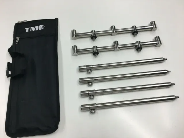 2 x 3 Rod stainless steel Buzz Bars & 4 x 30-50 cm 16mm Goal Post Sticks - Case