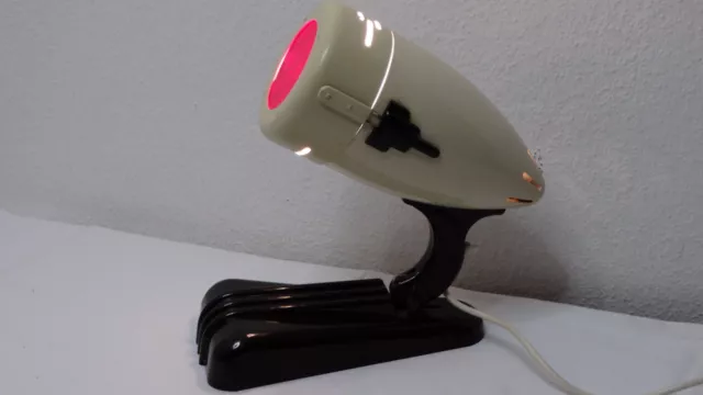 Hanau Sollux Rotlichtlampe Tischlampe Farbfilter Bakelit Wärmelampe Bauhaus