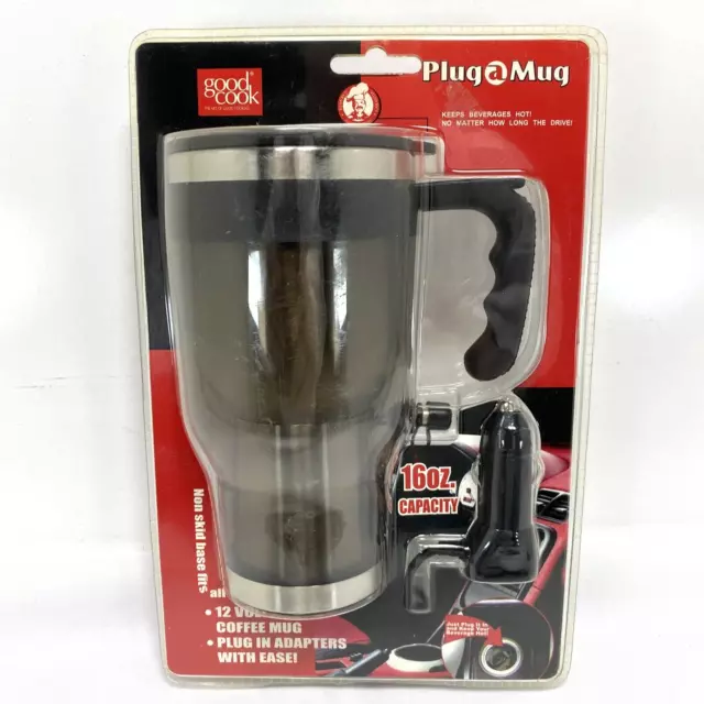 Plug a Mug 16oz Coffee Warmer Auto Car Truck 12v Black Good Cook NEW