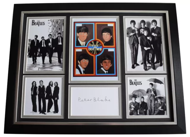 Peter Blake Signed Autograph framed 16x12 photo display Art Beatles AFTAL COA