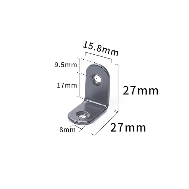 Stainless Steel L-Shape Right Angle Bracket Corner Brace Joint Shelf Support