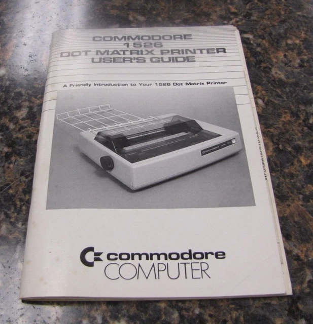 VINTAGE COMMODORE COMPUTER 1526 DOT Matrix Printer User's Guide 1.67