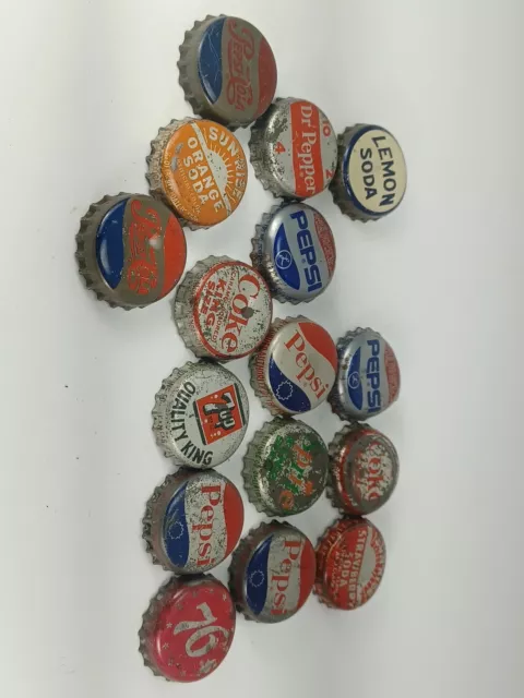 Vintage Coca Cola, Pepsi, Dr Pepper, 7 Up, Sprite, and Soda Bottle Caps 2