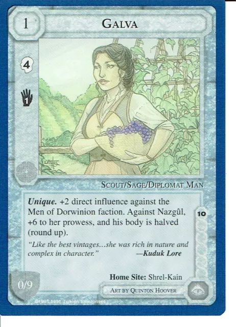 Middle Earth Blue Border Premier Rare Card Galva