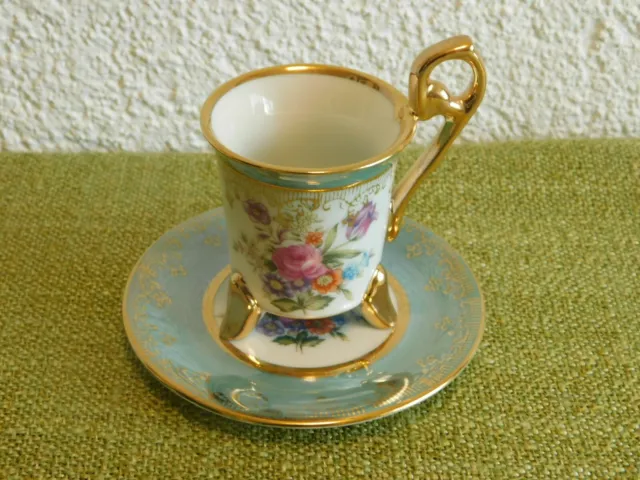 Taza Con Platillo Taza de Colección Moca Patrón Floral Marcado Royal Porcelana