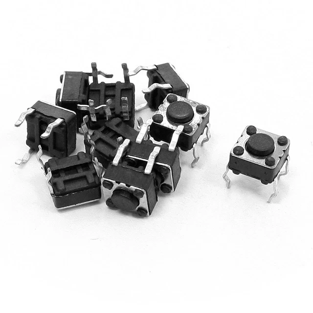 Lot De 50 Interrupteurs Tactiles CMS 6x6x5mm 4 Broches SPST Momentané - Marque Uxcell