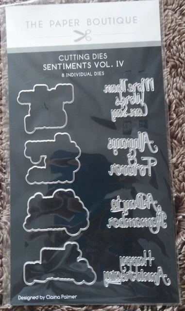 The Paper Boutique Sentiments Vol IV Stanzset - 8 Würfel