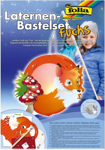 Folia 94103 - Laternen Bastelset Fuchs ca. 27 x 23 x 11 cm (2021) | 94103