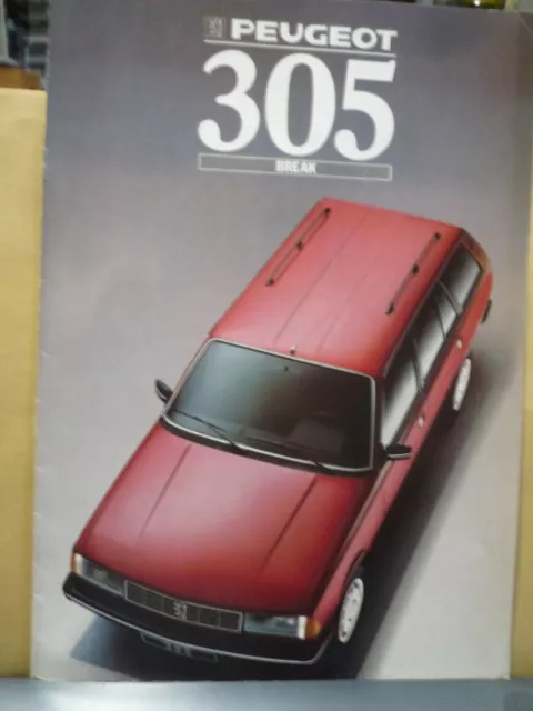 PEUGEOT 305 1988 BREAK  Sales brochure catalogue prospektus 12p Neerlandais