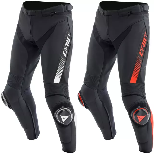Uomo Pantaloni Moto - Dainese Super Velocità - Sport Racing Pantaloni di Pelle