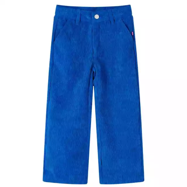 Pantalons pour enfants velours côtelé bleu cobalt 140 Z8O6