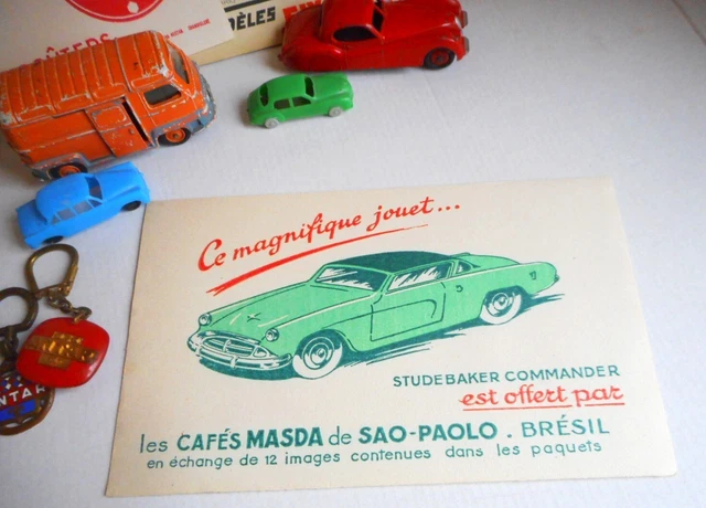 Ancien buvard voiture studebaker commander café masda de Sao-paolo brésil