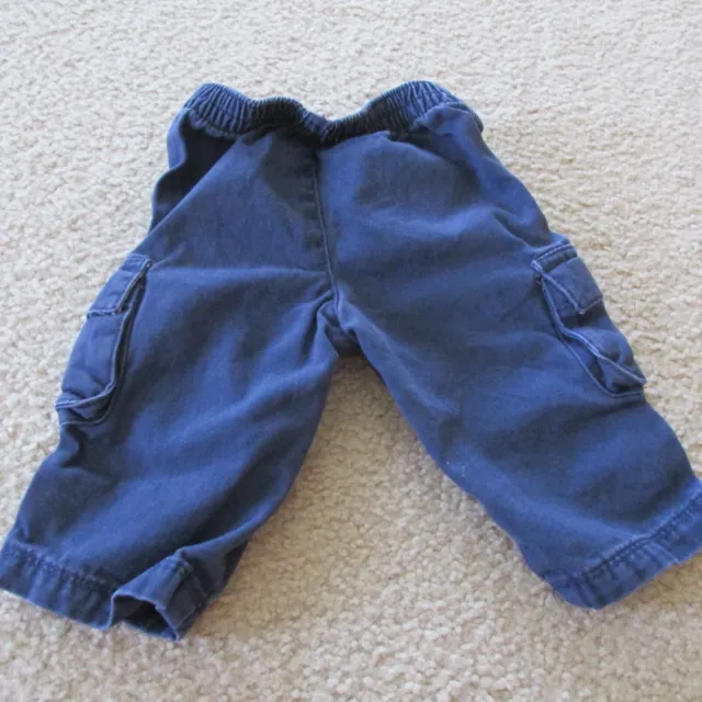 Carters Baby Infant Boy Dress Shirt Bodysuit Pants Outfit 6M Navy Blue Plaid 2pc 7