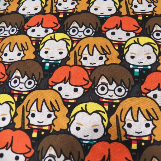 Harry Potter Kawaii Characters Stacked from Camelot Fabrics,100% Cotton Fabric