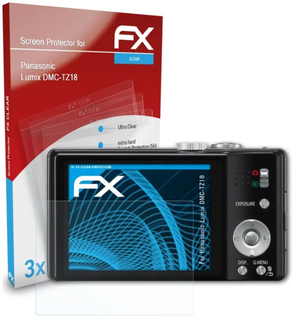 atFoliX 3x Screen Protector for Panasonic Lumix DMC-TZ18 clear