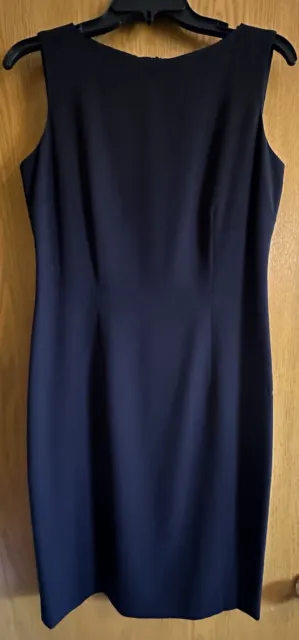 Liz Claiborne Collection Petite Women’s Black Sleeveless Sheath Dress Size 8