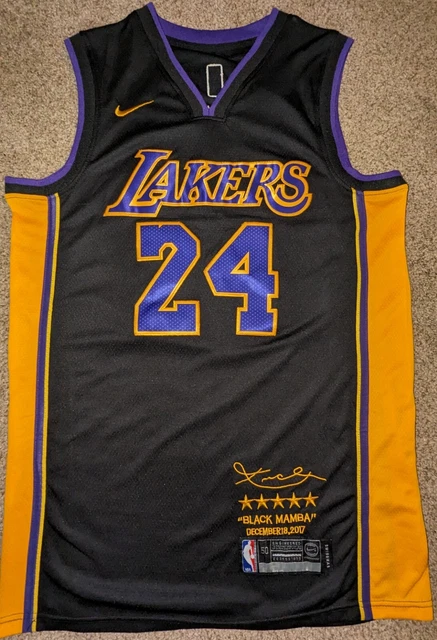 Los Angeles Lakers #24 Kobe Bryant Black With Purple Swingman