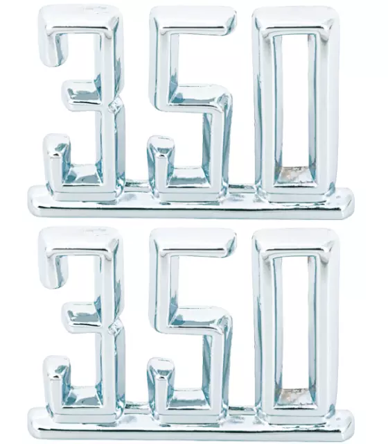 OER "350" Front Fender Emblem Set 1965-1967 Nova Camaro Corvette Impala Chevelle