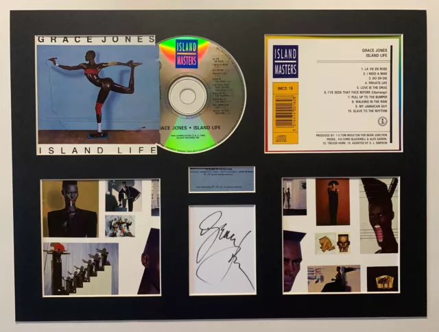 GRACE JONES - Signed Autographed - ISLAND LIFE - Album Display Deluxe