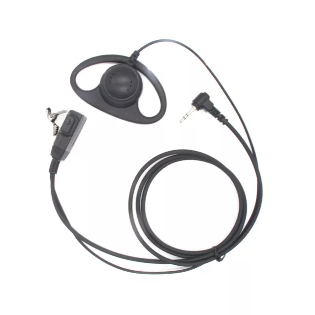 D Shape Walkie Talkie Headset Earphone 1pin 2.5mm PTT Mic Earpiece for Motorola